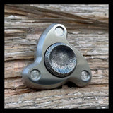 Boomerang Micro Button Set  -  Blue Tongue Damasteel